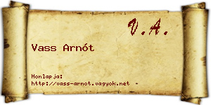 Vass Arnót névjegykártya